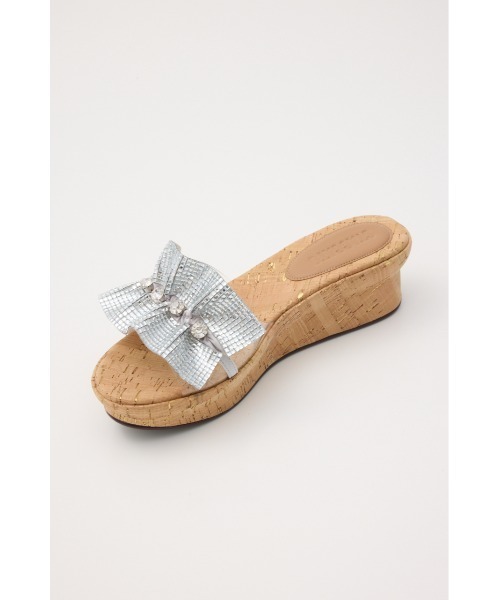 STACCATO（スタッカート）の「ﾗｯﾌﾙｽﾄｰﾝｺﾙｸﾌﾟﾗｯﾄﾌｫｰﾑ（サンダル・レディース・シルバー・22.5cm/23.0cm/23.5cm/24.0cm/24.5cm）」の8枚目の写真