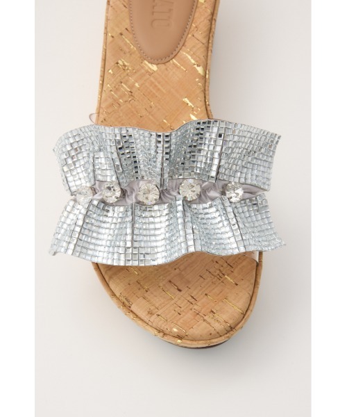 STACCATO（スタッカート）の「ﾗｯﾌﾙｽﾄｰﾝｺﾙｸﾌﾟﾗｯﾄﾌｫｰﾑ（サンダル・レディース・シルバー・22.5cm/23.0cm/23.5cm/24.0cm/24.5cm）」の9枚目の写真