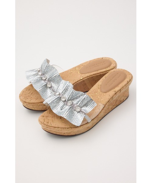 STACCATO（スタッカート）の「ﾗｯﾌﾙｽﾄｰﾝｺﾙｸﾌﾟﾗｯﾄﾌｫｰﾑ（サンダル・レディース・シルバー・22.5cm/23.0cm/23.5cm/24.0cm/24.5cm）」の14枚目の写真