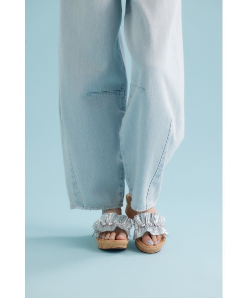 STACCATO（スタッカート）の「ﾗｯﾌﾙｽﾄｰﾝｺﾙｸﾌﾟﾗｯﾄﾌｫｰﾑ（サンダル・レディース・シルバー・22.5cm/23.0cm/23.5cm/24.0cm/24.5cm）」の13枚目の写真