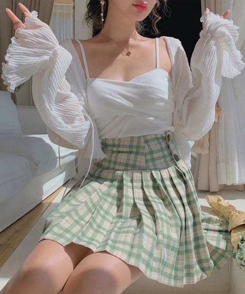 Lace Ladies（レースレディース）の「シアー プリーツ リボン付き 長袖 ブラウス（シャツ/ブラウス・レディース・アイボリー/ホワイト・FREE）」の11枚目の写真