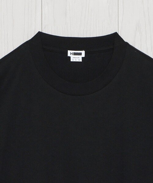 H BEAUTY&YOUTH UNITED ARROWS(エイチビューティーアンドユースユナイテッドアローズ)の「<H>ハイブリッドコットン チューブ クルーネックロングスリーブ(Tシャツ/カットソー・メンズ・ネイビー/ブラック/ホワイト/ライトグレー/ブラウン系・S/M/L)」の13枚目の写真