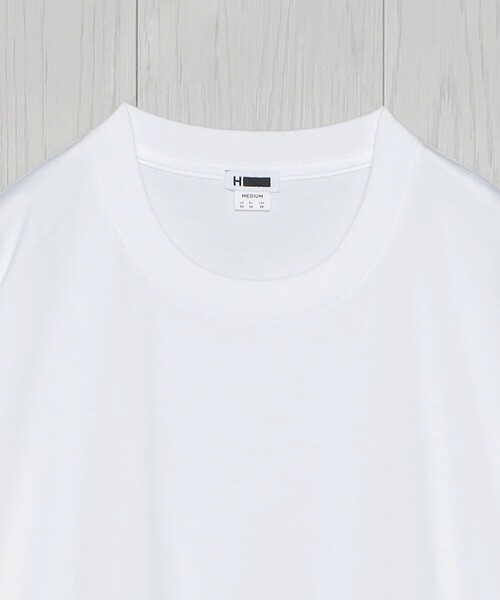 H BEAUTY&YOUTH UNITED ARROWS(エイチビューティーアンドユースユナイテッドアローズ)の「<H>ハイブリッドコットン チューブ クルーネックロングスリーブ(Tシャツ/カットソー・メンズ・ネイビー/ブラック/ホワイト/ライトグレー/ブラウン系・S/M/L)」の17枚目の写真