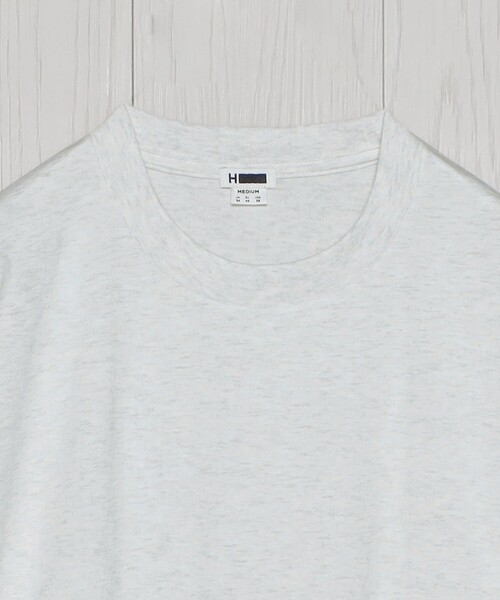 H BEAUTY&YOUTH UNITED ARROWS(エイチビューティーアンドユースユナイテッドアローズ)の「<H>ハイブリッドコットン チューブ クルーネックロングスリーブ(Tシャツ/カットソー・メンズ・ネイビー/ブラック/ホワイト/ライトグレー/ブラウン系・S/M/L)」の20枚目の写真