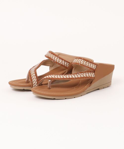 Maunaloa（マウナロア）の「【Maunaloa】ボーダーロープサンダル（サンダル・レディース・ブラック/ブラウン・M/L）」の7枚目の写真