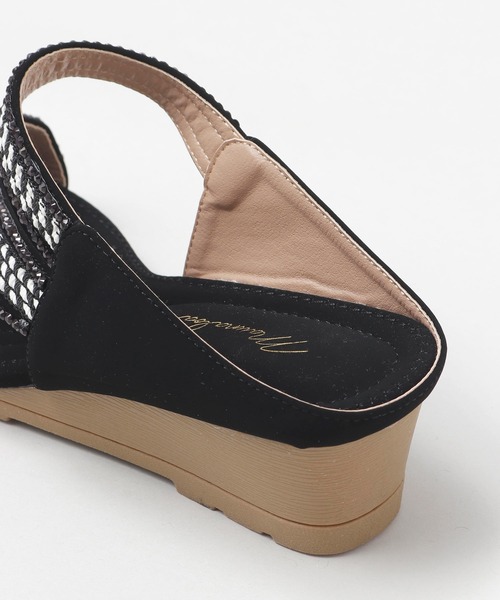 Maunaloa（マウナロア）の「【Maunaloa】ボーダーロープサンダル（サンダル・レディース・ブラック/ブラウン・M/L）」の6枚目の写真