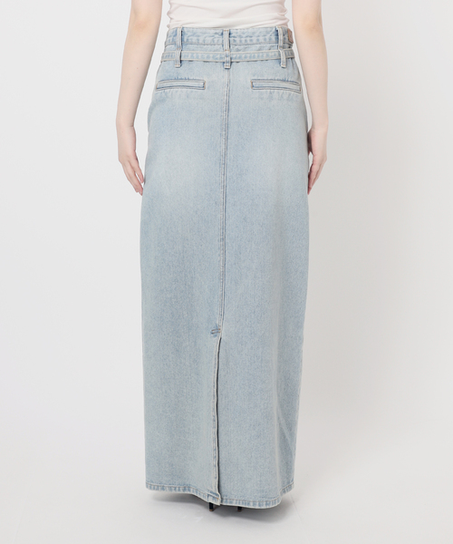【Low Classic】 BELTED HIGH WAIST DENIM SKIRT 2色 Low Classic】 BELTED HIGH WAIST DENIM SKIRT 2色 (LOW CLASSIC