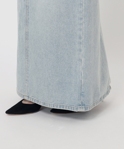 LOW CLASSIC/ロウ・クラシック】BELTED HIGH WAIST DENIM SKIRT