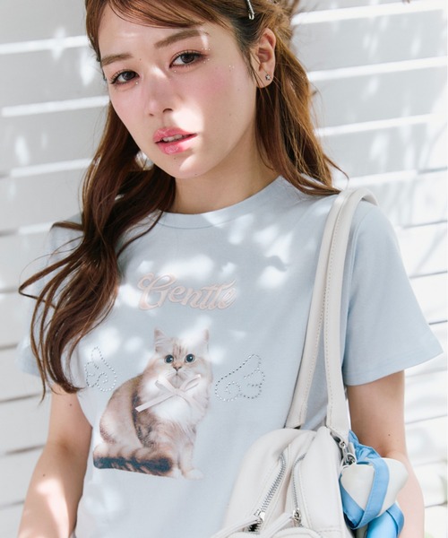 OLIVE des OLIVE(オリーブデオリーブ)の「【着回し万能◎】アソートTシャツ(Tシャツ/カットソー・レディース・サックスブルー/オフホワイト/ブラウン・FREE)」の10枚目の写真