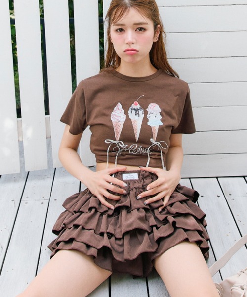 OLIVE des OLIVE(オリーブデオリーブ)の「【着回し万能◎】アソートTシャツ(Tシャツ/カットソー・レディース・サックスブルー/オフホワイト/ブラウン・FREE)」の19枚目の写真