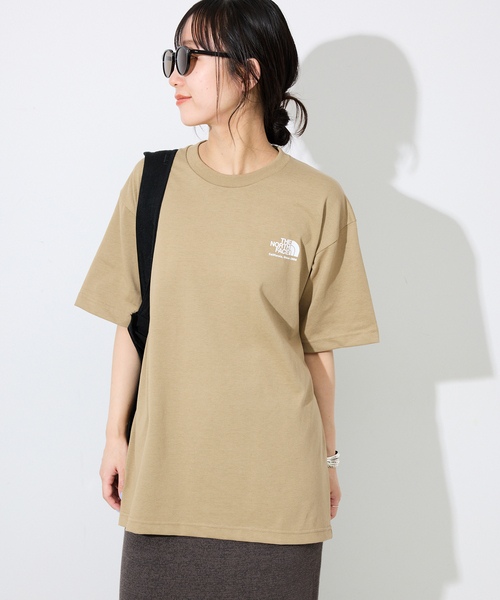 THE NORTH FACE(ザノースフェイス)の「《追加》THE NORTH FACE/ノースフェイス Historical Logo Tee NT32407(Tシャツ/カットソー・レディース・ネイビー/ベージュ/ホワイト・MEDIUM)」の2枚目の写真