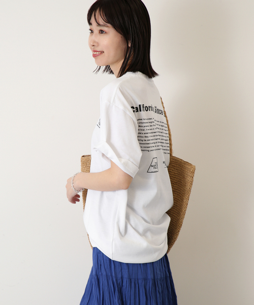 THE NORTH FACE(ザノースフェイス)の「《追加》THE NORTH FACE/ノースフェイス Historical Logo Tee NT32407(Tシャツ/カットソー・レディース・ネイビー/ベージュ/ホワイト・MEDIUM)」の9枚目の写真