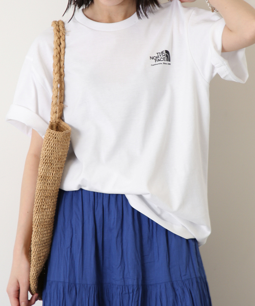 THE NORTH FACE(ザノースフェイス)の「《追加》THE NORTH FACE/ノースフェイス Historical Logo Tee NT32407(Tシャツ/カットソー・レディース・ネイビー/ベージュ/ホワイト・MEDIUM)」の11枚目の写真