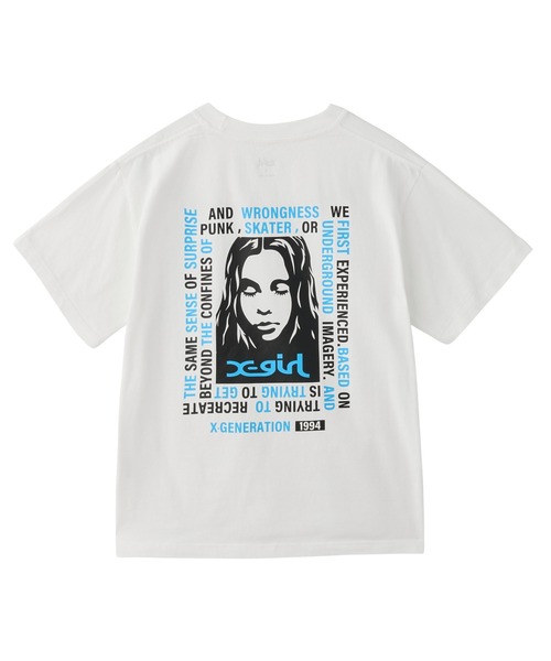 よししページ(≧▽≦) MESSAGE BOX FRAMED FACE S/S TEE（Tシャツ/カットソー）｜X