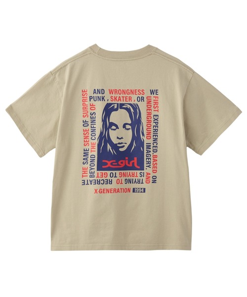 MESSAGE BOX FRAMED FACE S/S TEE（Tシャツ/カットソー）｜X
