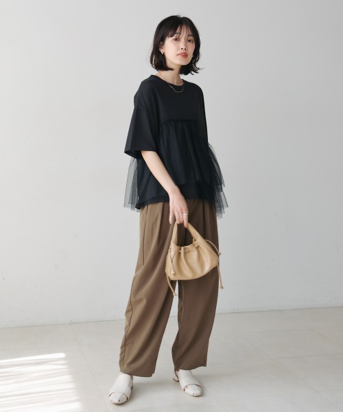 Bou Jeloud（ブージュルード）の「アシメチュールプルオーバー（Tシャツ/カットソー・レディース・オフホワイト/ブラック・FREE）」の15枚目の写真