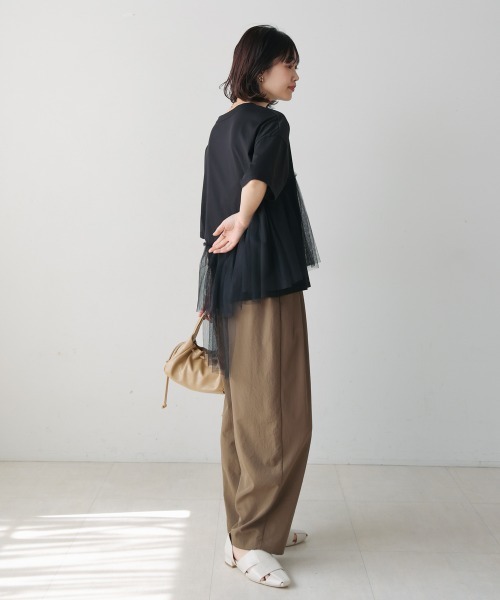 Bou Jeloud（ブージュルード）の「アシメチュールプルオーバー（Tシャツ/カットソー・レディース・オフホワイト/ブラック・FREE）」の18枚目の写真