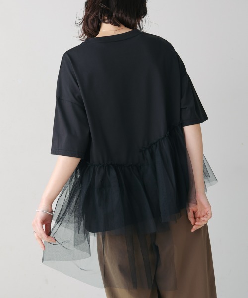 Bou Jeloud（ブージュルード）の「アシメチュールプルオーバー（Tシャツ/カットソー・レディース・オフホワイト/ブラック・FREE）」の22枚目の写真