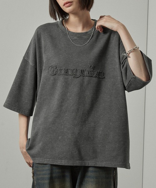 Alfred Alex(アルフレッドアレックス)の「【Alfred Alex】ヴィンテージ加工ロゴパッチショート半袖スウェットTシャツ(Tシャツ/カットソー・メンズ・ブラック/グレー/ネイビー/ベージュ/レッド・M/L)」の21枚目の写真