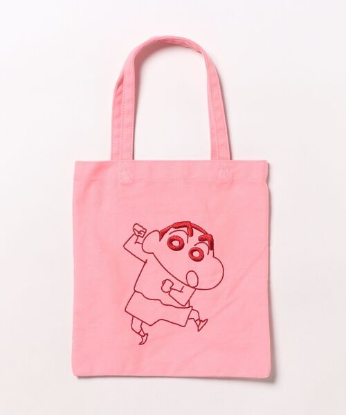 A BAG OF CHIPS(アバッグオブチップス)の「クレヨンしんちゃん 刺繍ミニトート(トートバッグ・レディース・フューシャピンク/ミント・ONE SIZE)」の1枚目の写真