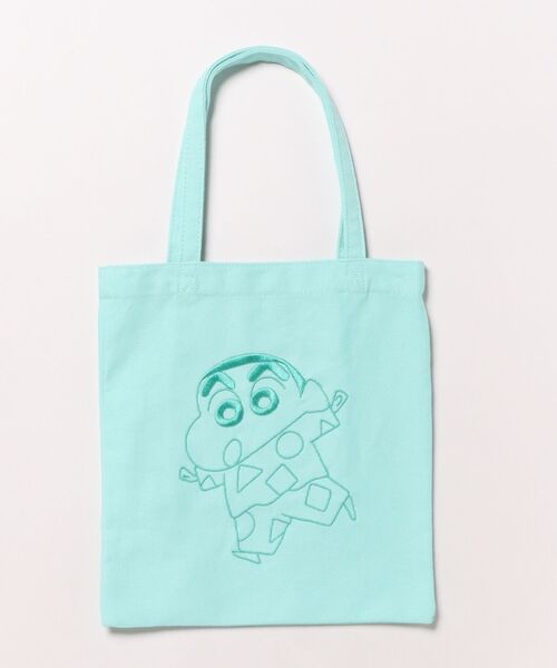 A BAG OF CHIPS(アバッグオブチップス)の「クレヨンしんちゃん 刺繍ミニトート(トートバッグ・レディース・フューシャピンク/ミント・ONE SIZE)」の2枚目の写真