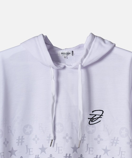 EVOLUTION(エボリューション)の「夏に着るパーカー 7分袖Tパーカー(Tシャツ/カットソー・メンズ・ブラック系2/ホワイト系1/ホワイト系2/ブラック系1・MEDIUM/LARGE/X-LARGE)」の15枚目の写真