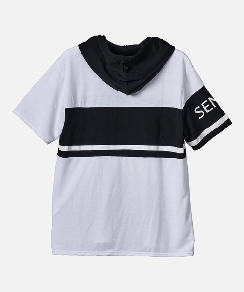 EVOLUTION(エボリューション)の「夏に着るパーカー 7分袖Tパーカー(Tシャツ/カットソー・メンズ・ブラック系2/ホワイト系1/ホワイト系2/ブラック系1・MEDIUM/LARGE/X-LARGE)」の13枚目の写真