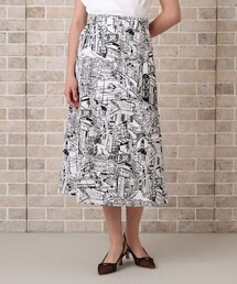 ANAYI（アナイ）の「シティスケーププリントＡライン スカート（スカート）」