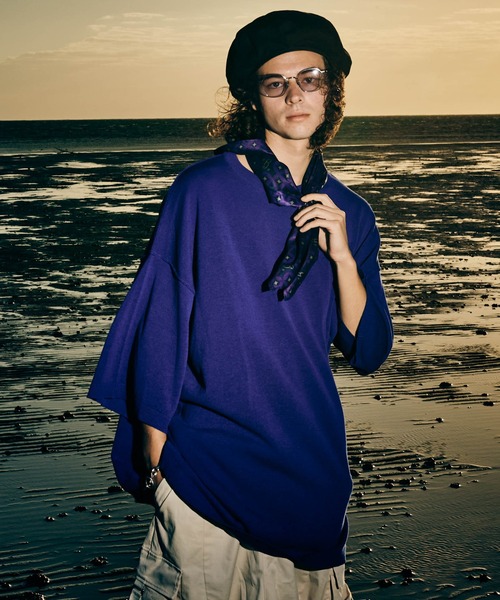 glamb　半袖ニット glamb 「glamb」 半袖ニット L ブルー メンズ : ZOZOTOWN Yahoo