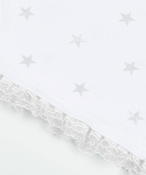 FANCY CLUB（ファンシークラブ）の「A'GEM/9 × .kom 『FANCY CLUB/ファンシークラブ』Lace Star Layered Tee/レーススター レイヤード半袖Tシャツ（Tシャツ/カットソー・レディース・チャコールグレー/ライトブルー/ホワイト・FREE）」の13枚目の写真