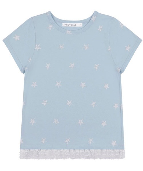 FANCY CLUB（ファンシークラブ）の「A'GEM/9 × .kom 『FANCY CLUB/ファンシークラブ』Lace Star Layered Tee/レーススター レイヤード半袖Tシャツ（Tシャツ/カットソー・レディース・チャコールグレー/ライトブルー/ホワイト・FREE）」の18枚目の写真