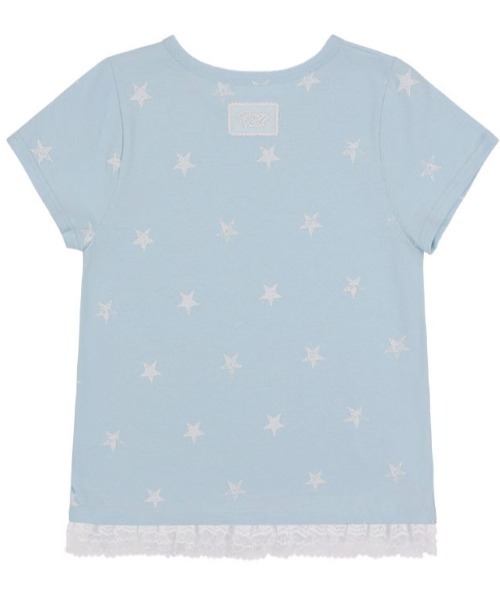 FANCY CLUB（ファンシークラブ）の「A'GEM/9 × .kom 『FANCY CLUB/ファンシークラブ』Lace Star Layered Tee/レーススター レイヤード半袖Tシャツ（Tシャツ/カットソー・レディース・チャコールグレー/ライトブルー/ホワイト・FREE）」の19枚目の写真