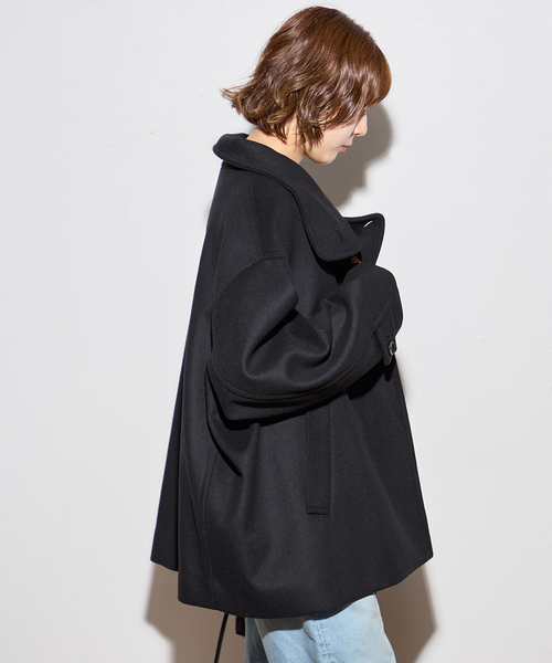 セール】MANTECO/TWEEDスタンドショートコート（その他アウター