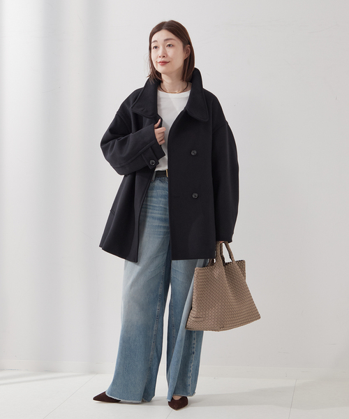 ジャーナルスタンダード レサージュ　スタンド ショート コート　MANTECO 追加予約2》MANTECO/TWEEDスタンドショートコート（その他ブルゾン