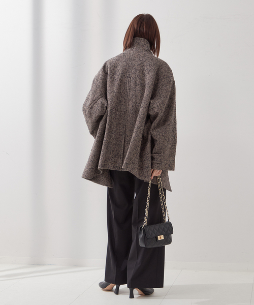 セール】MANTECO/TWEEDスタンドショートコート（その他アウター