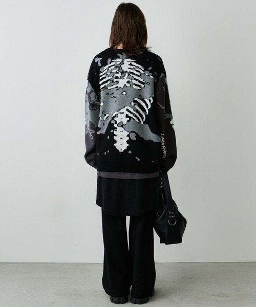 AIVER（アイバー）の「AIVER　骨ニット（ニット/セーター・メンズ・ブラック/ライトグレー/ブルー・SMALL/LARGE/MEDIUM）」の17枚目の写真