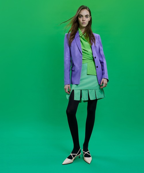 CHARLES & KEITH(チャールズ & キース)の「ポインテッドトゥ クロスオーバースリングバックキトゥンヒール(パンプス・レディース・ブラック/オフホワイト/マルーン・22cm/22.5cm/23cm/23.5cm/24.5cm/25cm/25.5cm/26.5cm)」の20枚目の写真