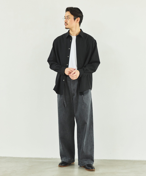 EDIFICE（エディフィス）の「フェード  ベルテッド トラウザー（デニムパンツ・メンズ・スミクロ/ブラウン/ベージュ系その他・SMALL/MEDIUM/LARGE）」の4枚目の写真