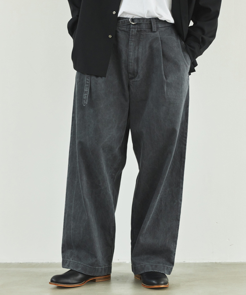 EDIFICE（エディフィス）の「フェード  ベルテッド トラウザー（デニムパンツ・メンズ・スミクロ/ブラウン/ベージュ系その他・SMALL/MEDIUM/LARGE）」の7枚目の写真