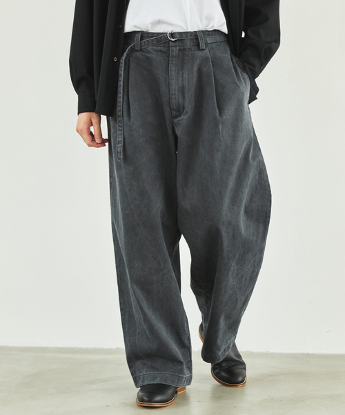 EDIFICE（エディフィス）の「フェード  ベルテッド トラウザー（デニムパンツ・メンズ・スミクロ/ブラウン/ベージュ系その他・SMALL/MEDIUM/LARGE）」の8枚目の写真