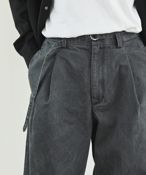 EDIFICE（エディフィス）の「フェード  ベルテッド トラウザー（デニムパンツ・メンズ・スミクロ/ブラウン/ベージュ系その他・SMALL/MEDIUM/LARGE）」の11枚目の写真