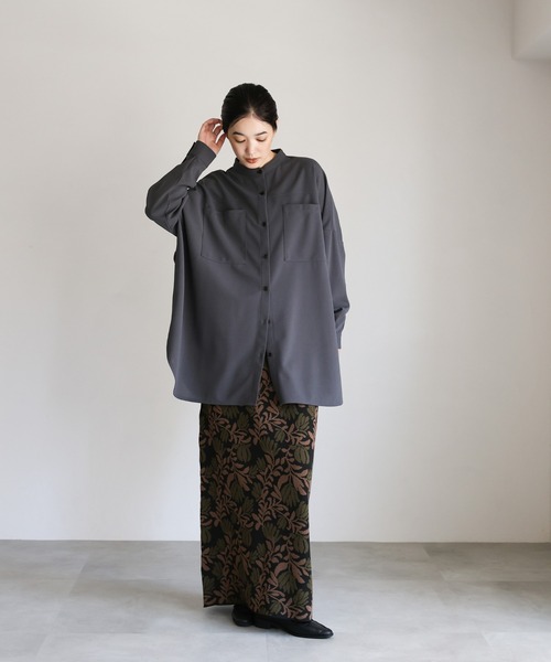 select MOCA Et(セレクトモカエト)の「【Et】Leaf-pattern Knit Skirt(スカート・レディース・アイボリー/ブラウン・FREE)」の9枚目の写真