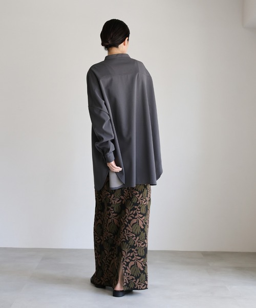 select MOCA Et(セレクトモカエト)の「【Et】Leaf-pattern Knit Skirt(スカート・レディース・アイボリー/ブラウン・FREE)」の7枚目の写真