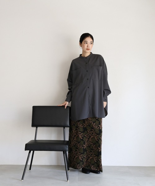 select MOCA Et(セレクトモカエト)の「【Et】Leaf-pattern Knit Skirt(スカート・レディース・アイボリー/ブラウン・FREE)」の5枚目の写真