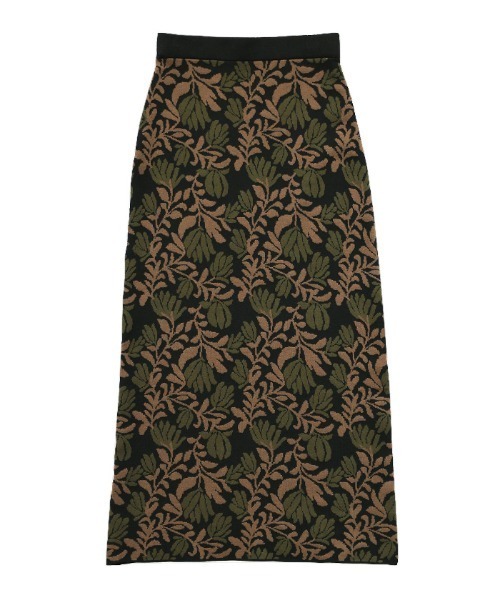 select MOCA Et(セレクトモカエト)の「【Et】Leaf-pattern Knit Skirt(スカート・レディース・アイボリー/ブラウン・FREE)」の14枚目の写真