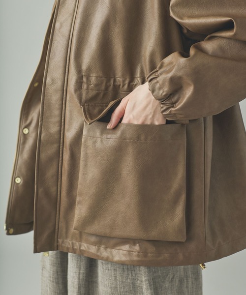 Curensology(カレンソロジー)/ヴィンテージフェイクレザーコート