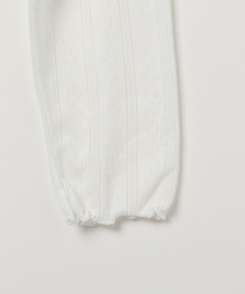 repipi armario(レピピ アルマリオ)の「【girly line】パターンメッシュカーディガン(カーディガン/ボレロ・キッズ・ホワイト/サックスブルー/ブラック・MEDIUM/LARGE/SMALL)」の7枚目の写真