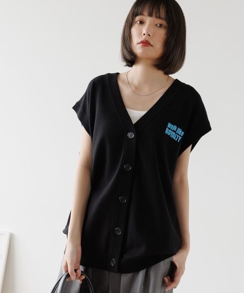 PBLIM(ページボーイリム)の「《UNISEX》ロゴニットベスト(ベスト・レディース・ブラック/オレンジ・FREE)」の5枚目の写真