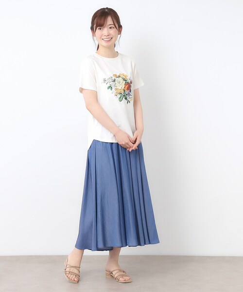 接触冷感/UVカット／コットン100％】ストウ柄 Tシャツ（Tシャツ