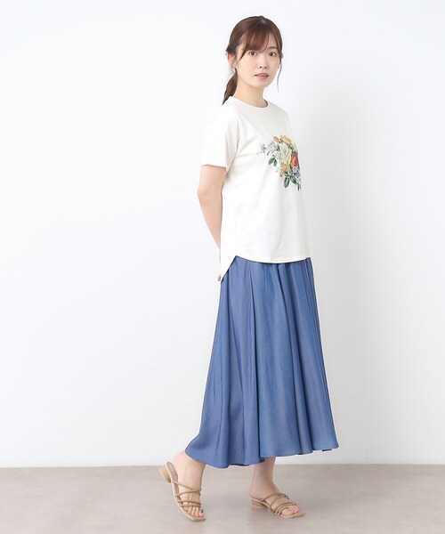 接触冷感/UVカット／コットン100％】ストウ柄 Tシャツ（Tシャツ